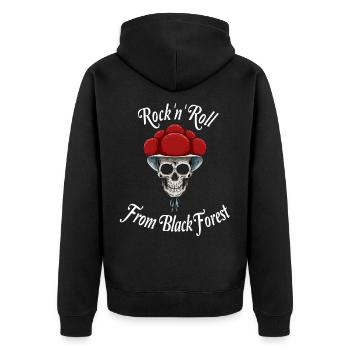 Rock n Roll de la Forêt-Noire - Veste à capuche bio Premium Unisexe - noir - Dos - Nico (187cm)