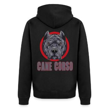 Cane Corso pour un propriétaire de Cane Corso Cane - Veste à capuche bio Premium Unisexe - noir - Dos - Nico (187cm)
