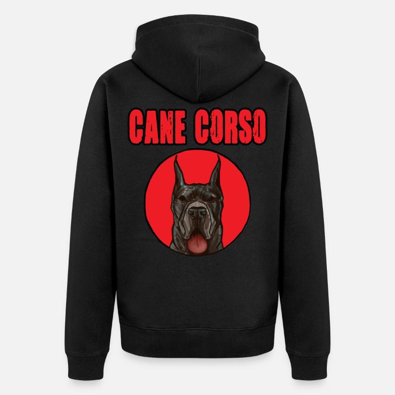 Cane Corso Design - Unisex Premium Bio Zip Hoodie - Schwarz