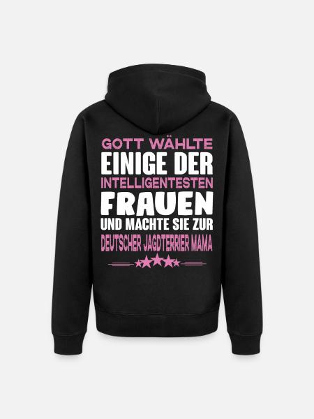 Deutscher Jagdterrier - Jagdterrier Hund - Unisex Premium Bio Zip Hoodie - Schwarz