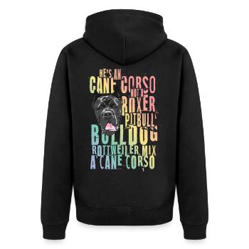 Cane Corso pour cane Corso propriétaire Cane - Veste à capuche bio Premium Unisexe - noir - Dos - Nico (187cm)