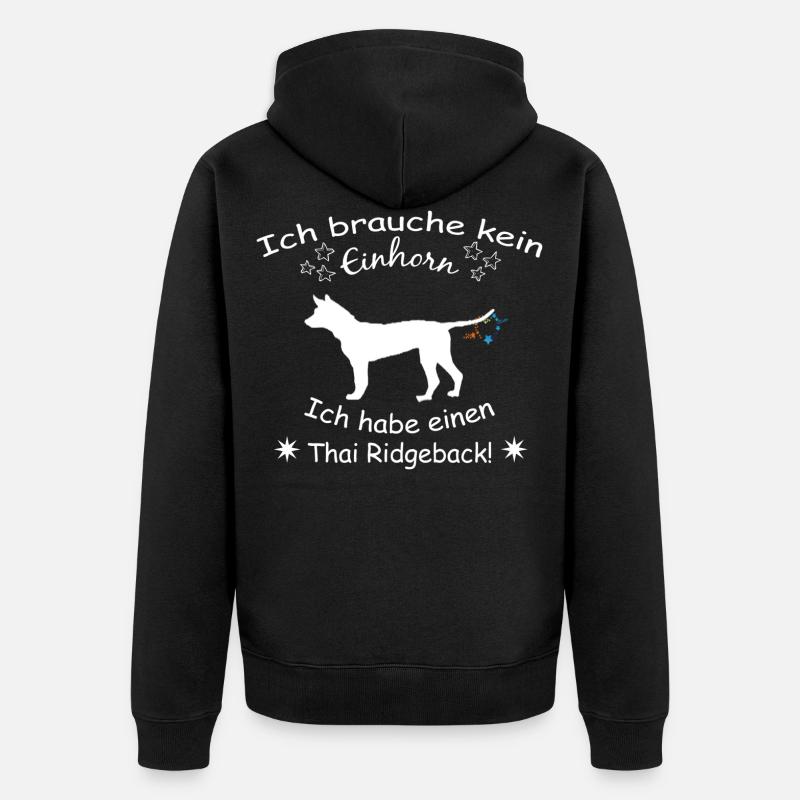 Thai Ridgeback -Thai Ridgeback - Unisex Premium Bio Zip Hoodie - Schwarz