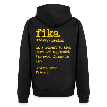 Sweden Sverige Scandinavia - Veste à capuche bio Premium Unisexe - noir - Dos - Nico (187cm)