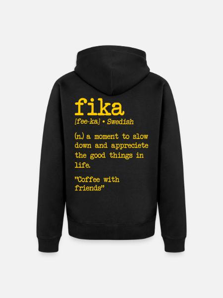 Sweden Sverige Scandinavia - Veste à capuche bio Premium Unisexe - noir