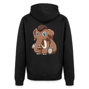 Bébé mammouth pour un archéologue amoureux des mammouths - Veste à capuche bio Premium Unisexe - noir - Dos - Nico (187cm)