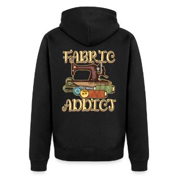 FABRIC ADDICT pour couturière - Veste à capuche bio Premium Unisexe - noir - Dos - Nico (187cm)