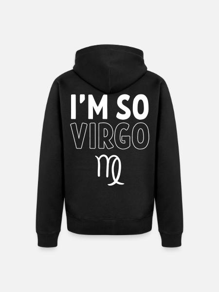 Sternzeichen Jungfrau - Unisex Premium Bio Zip Hoodie - Schwarz