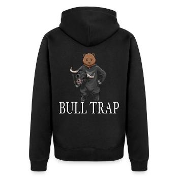 Share Stock Purchase Stock Exchange Bulle Bear Price Investing - Unisex Premium Organic Zip Hoodie - black - Back - Nico (187cm)