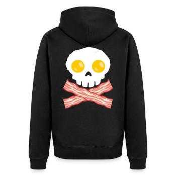 Quand le bacon est l'amour, le bacon est la vie " - Veste à capuche bio Premium Unisexe - noir - Dos - Nico (187cm)