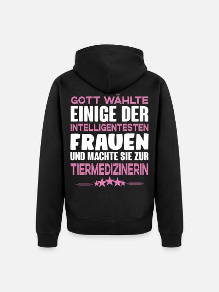Tiermedizin - Tiermedizinerin - Unisex Premium Bio Zip Hoodie - Schwarz