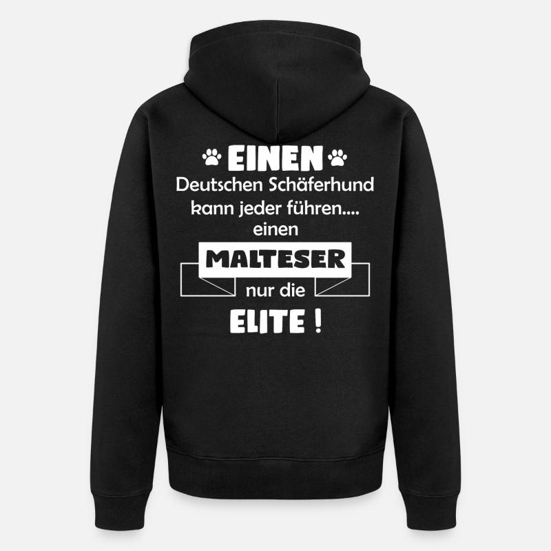Malteser - Unisex Premium Bio Zip Hoodie - Schwarz