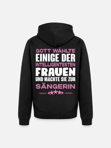 Sängerin - Unisex Premium Bio Zip Hoodie - Schwarz