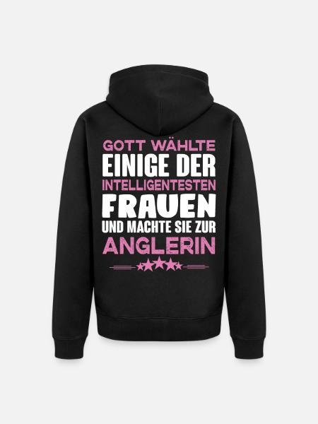 Anglerin - Unisex Premium Bio Zip Hoodie - Schwarz