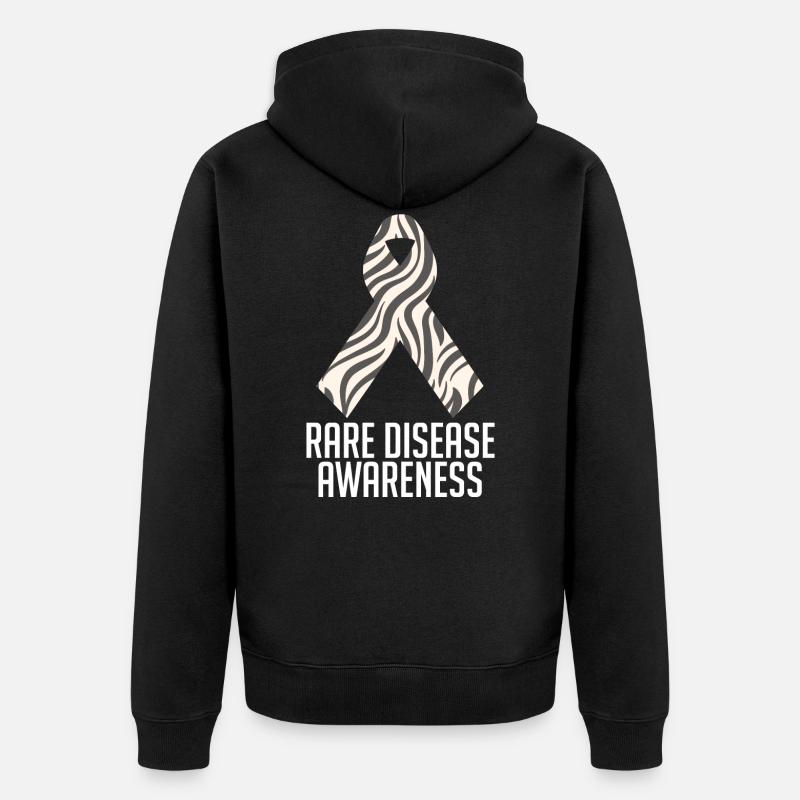 Sensibilisation aux maladies rares Sensibiliser - Veste à capuche bio Premium Unisexe - noir