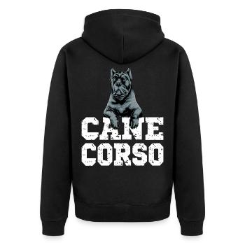 Cane Corso pour un propriétaire de Cane Corso Cane - Veste à capuche bio Premium Unisexe - noir - Dos - Nico (187cm)