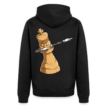 Le roi des échecs Dab Dabbing Danse - Veste à capuche bio Premium Unisexe - noir - Dos - Nico (187cm)
