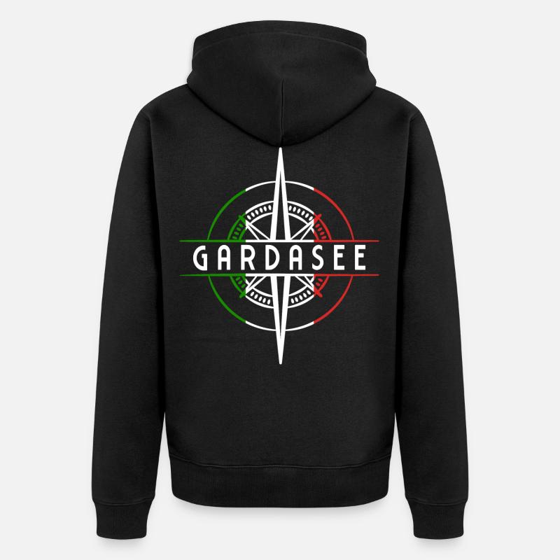 Lac De Garda - Veste à capuche bio Premium Unisexe - noir