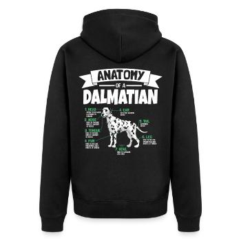 Anatomie d’un Dalmatien - Veste à capuche bio Premium Unisexe - noir - Dos - Nico (187cm)