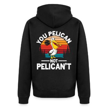 Vous pélican pas pélican - Veste à capuche bio Premium Unisexe - noir - Dos - Nico (187cm)