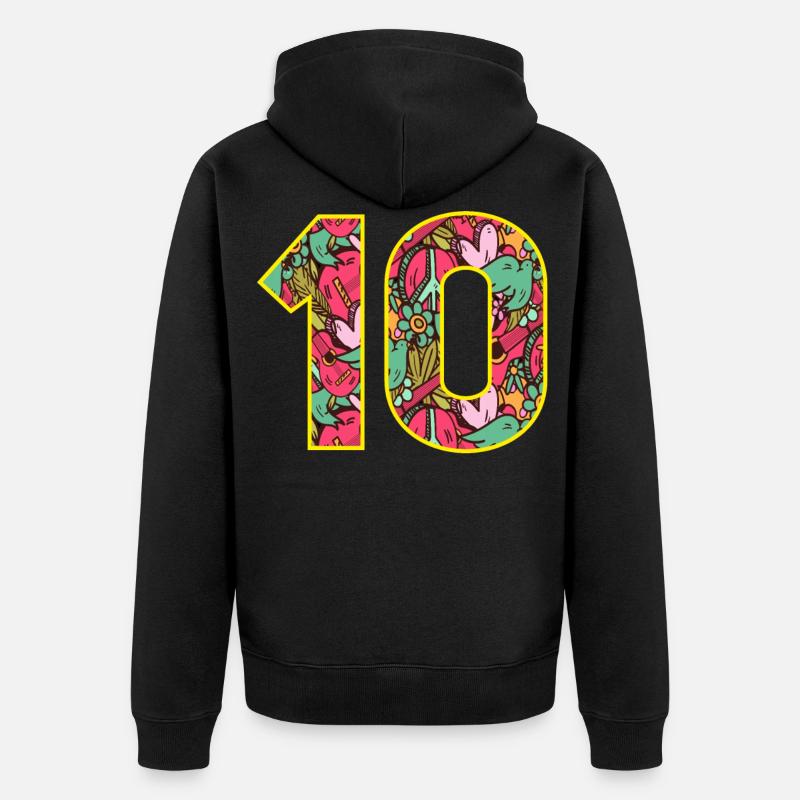 Numéro 10 - Veste à capuche bio Premium Unisexe - noir