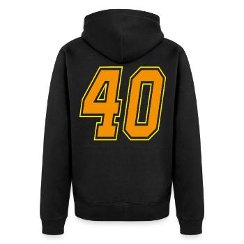 40 - Veste à capuche bio Premium Unisexe - noir - Dos - Nico (187cm)