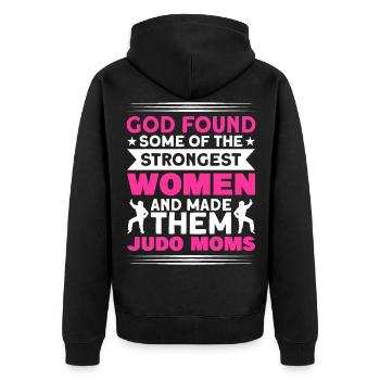 Judo Student Japanese Judo Gift - Unisex Premium Organic Zip Hoodie - black - Back - Nico (187cm)