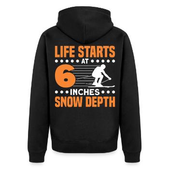 Skieurs Ski Ski Cadeau - Veste à capuche bio Premium Unisexe - noir - Dos - Nico (187cm)