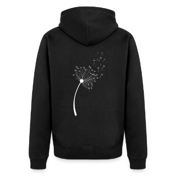 Pusteblume Knäuelgras Blanc - Veste à capuche bio Premium Unisexe - noir - Dos - Nico (187cm)