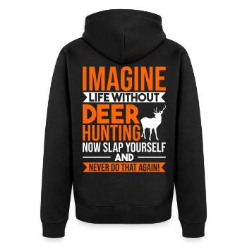 Hunters Red Deer Cadeau de chasse - Veste à capuche bio Premium Unisexe - noir - Dos - Nico (187cm)