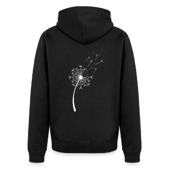 Pusteblume Knäuelgras Blanc - Veste à capuche bio Premium Unisexe - noir - Dos - Nico (187cm)