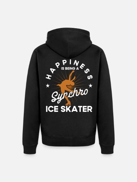 Synchro Group Figure Skater Skating - Unisex Premium Organic Zip Hoodie - black