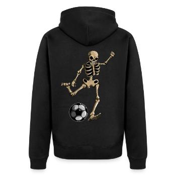 Skull Football Joueur de football Skeleton Costume - Veste à capuche bio Premium Unisexe - noir - Dos - Nico (187cm)