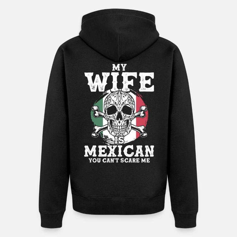 Fier mexicain Drapeau mexicain mexicain - Veste à capuche bio Premium Unisexe - noir