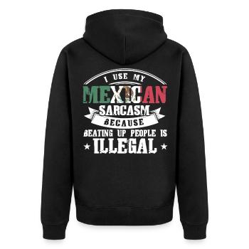 Fier mexicain Drapeau mexicain mexicain - Veste à capuche bio Premium Unisexe - noir - Dos - Nico (187cm)