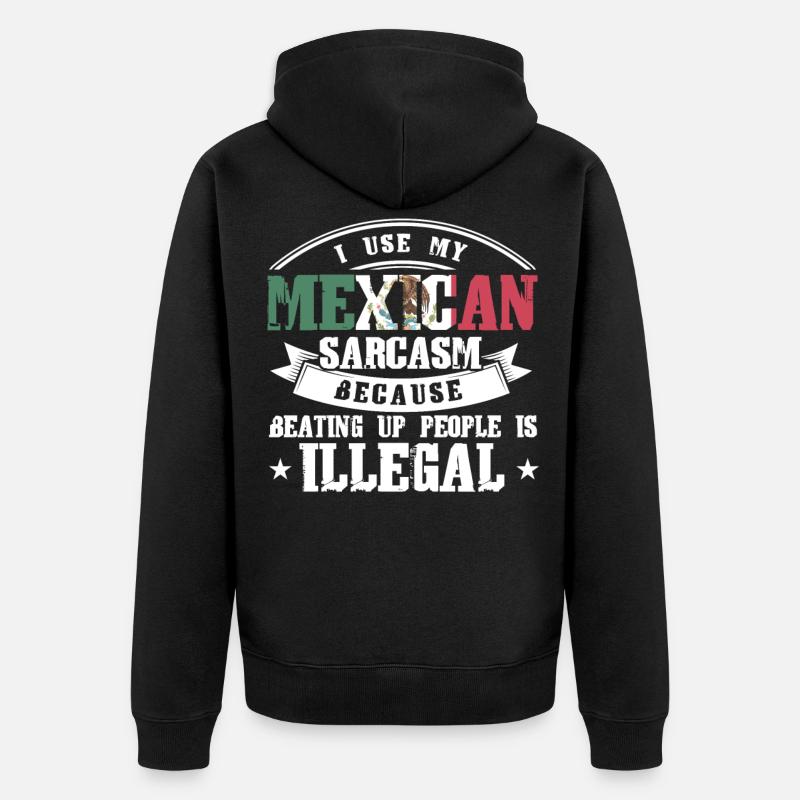 Fier mexicain Drapeau mexicain mexicain - Veste à capuche bio Premium Unisexe - noir