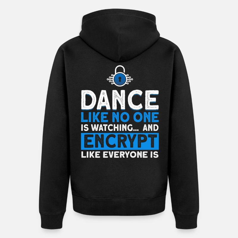 Computerfreak IT Sicherheit Cybersecurity Geschenk - Unisex Premium Bio Zip Hoodie - Schwarz