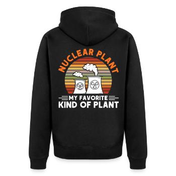 Engineering Degree Nuclear Technology Nuclear Engineer - Unisex Premium Organic Zip Hoodie - black - Back - Nico (187cm)