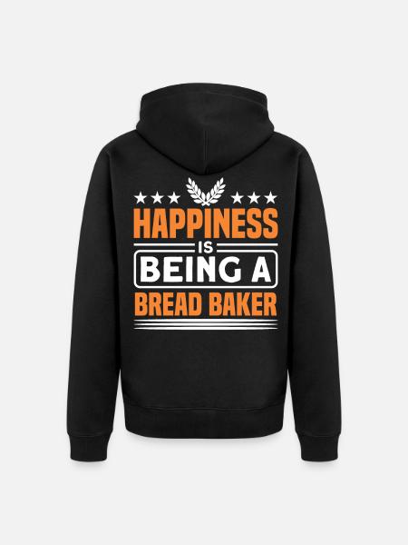 0 Brotbacken Brotbäcker Geschenk - Unisex Premium Bio Zip Hoodie - Schwarz