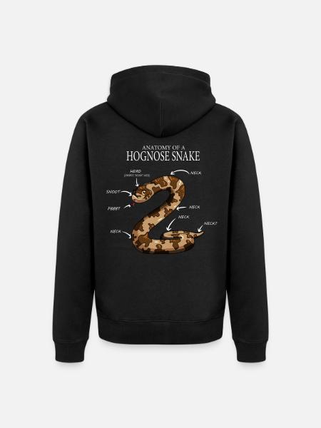 Schlange Reptilien Anatomie einer Schlange - Ekologisk premiumluvjack unisex - svart