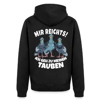 . Assez pour moi, pigeons colombophiles fan pigeons amateurs - Veste à capuche bio Premium Unisexe - noir - Dos - Nico (187cm)