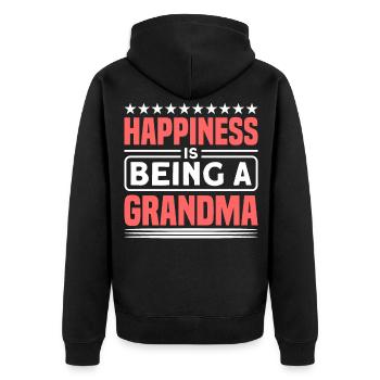 Grand-mère Grand-mère Grand-mère Cadeau - Veste à capuche bio Premium Unisexe - noir - Dos - Nico (187cm)