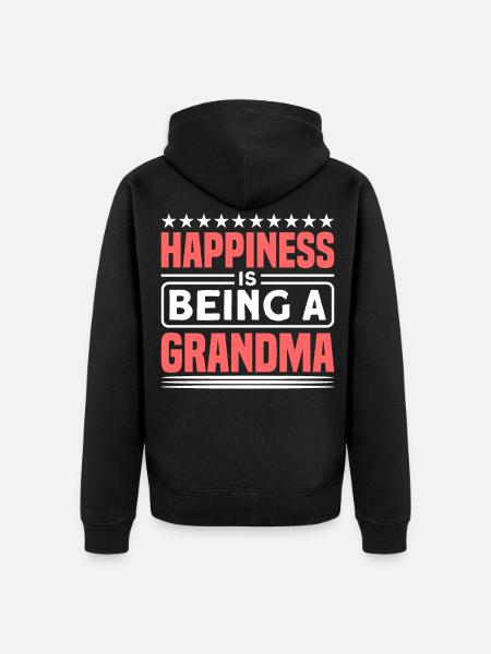 Großmama Großmutter Oma Geschenk - Unisex Premium Bio Zip Hoodie - Schwarz