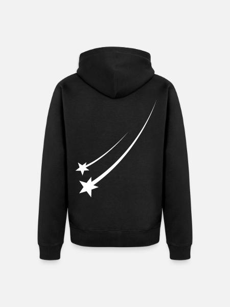 Shooting star - Unisex Premium Organic Zip Hoodie - black