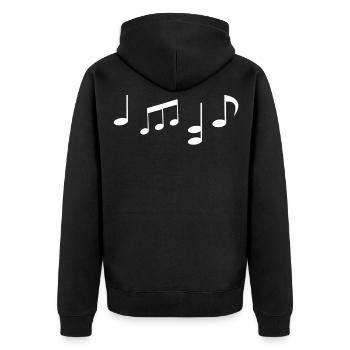 Sheet Music Sheet Music Sheet Music - Unisex Premium Organic Zip Hoodie - black - Back - Nico (187cm)