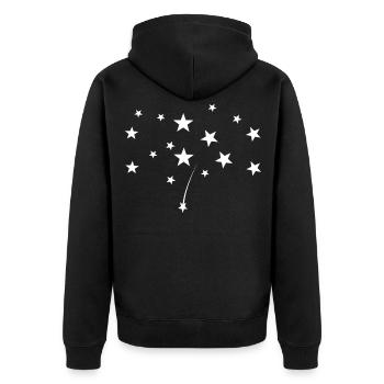 Starry sky - Unisex Premium Organic Zip Hoodie - black - Back - Nico (187cm)