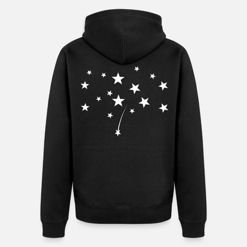 Sternenhimmel - Unisex Premium Bio Zip Hoodie - Schwarz