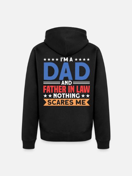 Schwiegervater Schwiegervater Papa - Premium økologisk unisex-hættejakke - sort