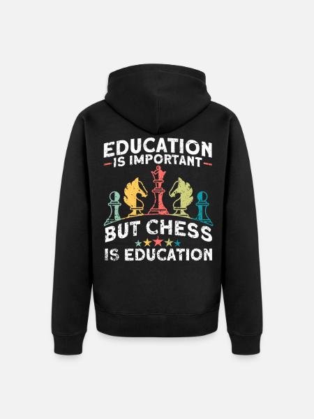 Chess Chess Piece Chess Player - Unisex Premium Organic Zip Hoodie - black