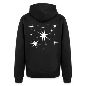 Ciel étoilé - Veste à capuche bio Premium Unisexe - noir - Dos - Nico (187cm)
