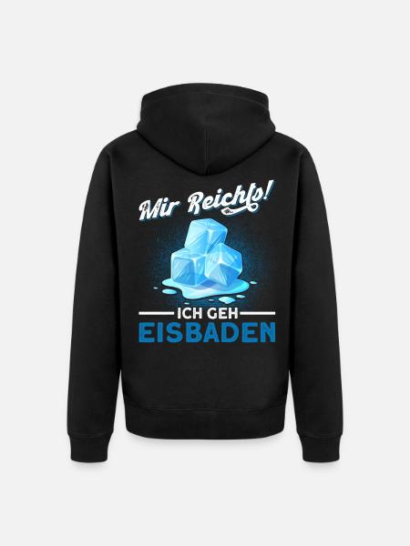 Eisbader Eisschwimmen Eisbaden - Unisex Premium Bio Zip Hoodie - Schwarz